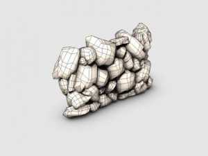 rock wall Modelo 3D
