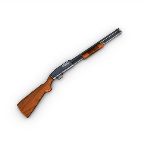 shotgun 3D Model .c4d .max .obj .3ds .fbx .stl .blend 
