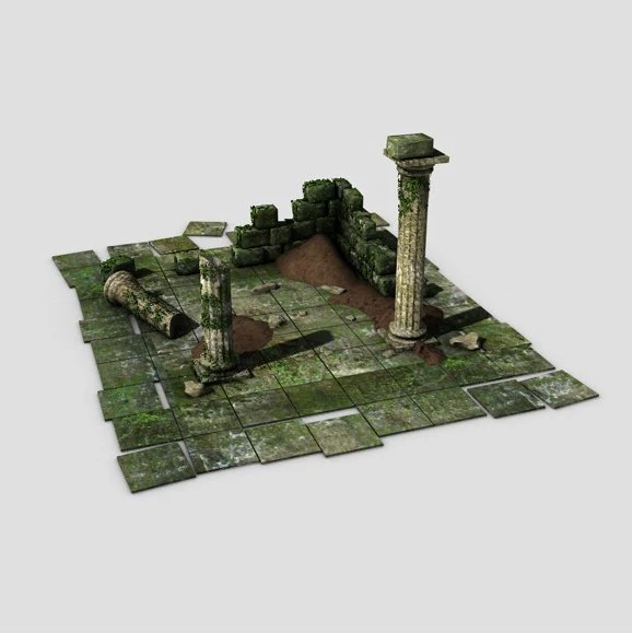 ancient ruins 3D Model .c4d .max .obj .3ds .fbx .stl .blend 