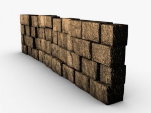 stone block wall module 3D Модель
