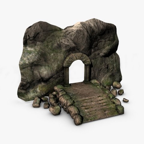 ancient entrance Model 3D .c4d .max .obj .3ds .fbx .stl .blend 