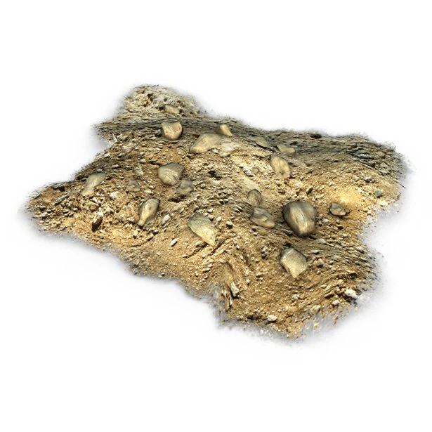 dirt pile with rocks 3D Model .c4d .max .obj .3ds .fbx .stl .blend 