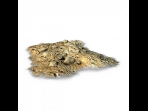 dirt pile with rocks Modelo 3D