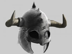medieval helmet with horns 3D Model