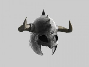 medieval helmet with horns 3Dモデル