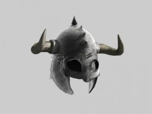 medieval helmet with horns 3D Model