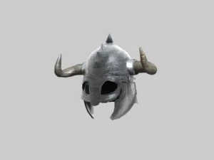 medieval helmet with horns 3D Model