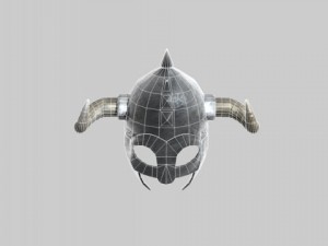 medieval helmet with horns 3Dモデル
