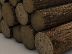 firewood log pile Model 3D