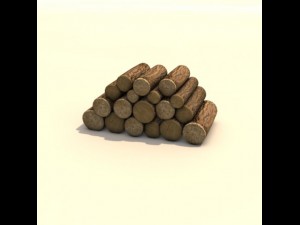firewood log pile 3D 模型