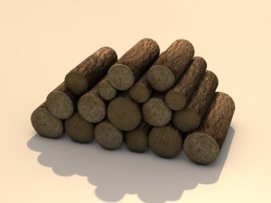 firewood log pile 3D 模型