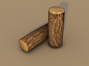 firewood log pile 3D 模型