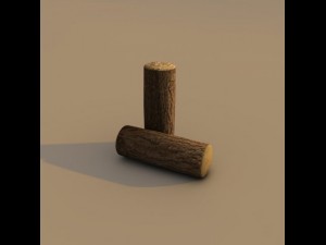 firewood log pile 3D 模型