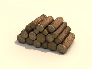 firewood log pile 3D 模型