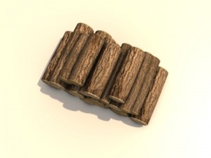 firewood log pile 3D 模型