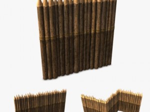 stockade fencing Model 3D