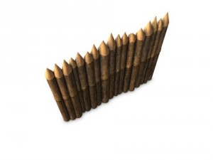stockade fencing 3D Модель