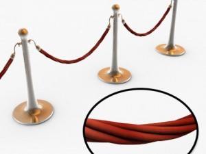 stanchions and rope barrier hd Model 3D
