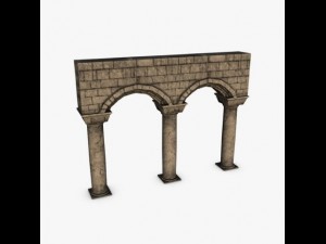 stone columns with arches 3D 모델