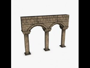 stone columns with arches 3D Model