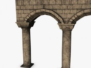 stone columns with arches 3D Model