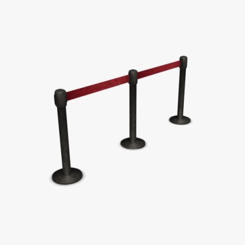 rope barrier 3D Model .c4d .max .obj .3ds .fbx .stl .blend 