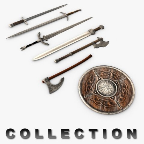 medieval collection Model 3D .c4d .max .obj .3ds .fbx .stl .blend 