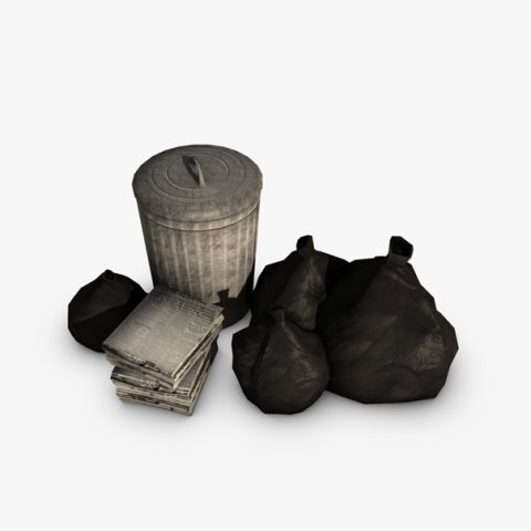 trash collection 3D Model .c4d .max .obj .3ds .fbx .stl .blend 