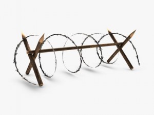 barbed wire barricade 3D Model