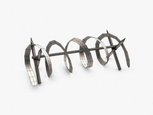 barbed wire barricade 3D Model