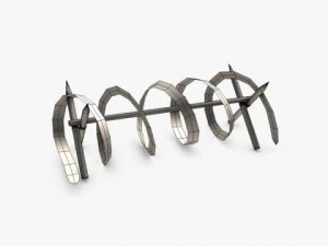 barricada de arame farpado Modelo 3D