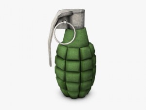 low poly hand grenade Model 3D