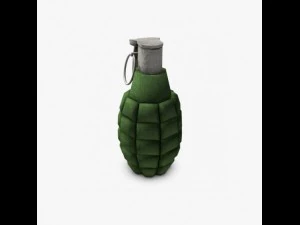 low poly hand grenade 3D Model