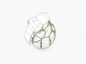 low poly hand grenade 3D Model