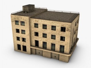 low poly building 3D Model