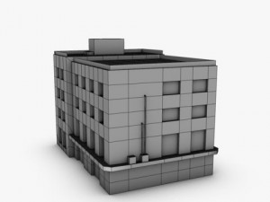 low poly building Modelo 3D