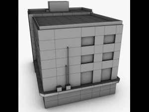 b&acirc;timent low poly Modèle 3D