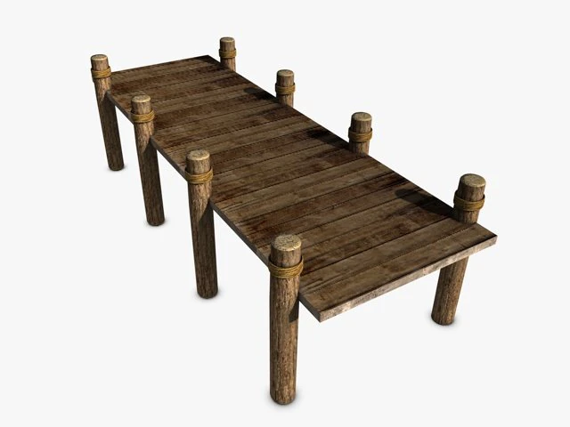 old pier 3D Model .c4d .max .obj .3ds .fbx .stl .blend 
