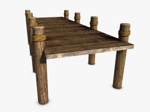 old pier 3D मॉडल