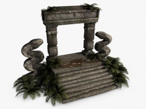 jungle entrance ruins Model 3D