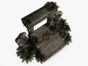 jungle entrance ruins 3D 모델