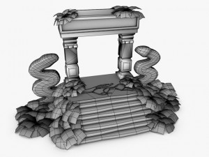 jungle entrance ruins 3D 모델