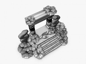 jungle entrance ruins 3D 모델