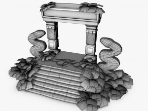 jungle entrance ruins 3D 모델