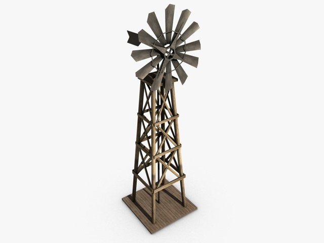 windmill 3Dモデル .c4d .max .obj .3ds .fbx .stl .blend 