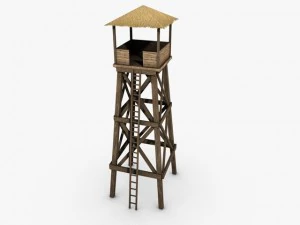 wooden watchtower 3D Model