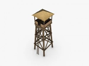wooden watchtower 3D Model