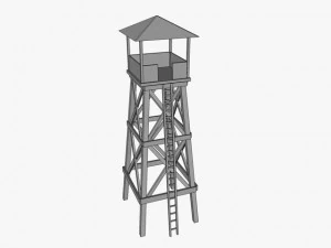 wooden watchtower 3D Model