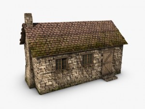 old stone cottage 3D Model