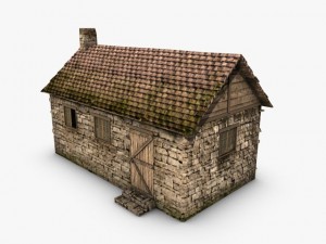 old stone cottage 3D Model